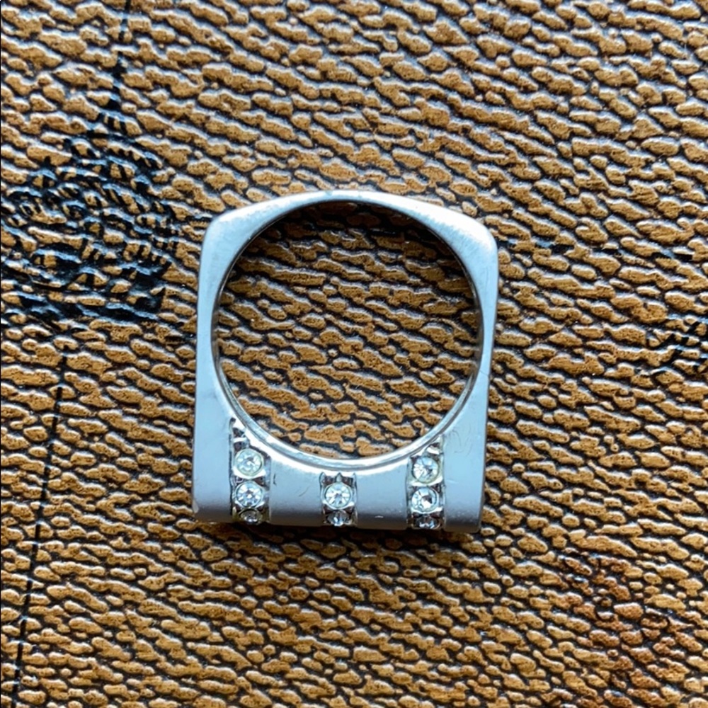 Sterling silver square ring - Picture 3 of 4